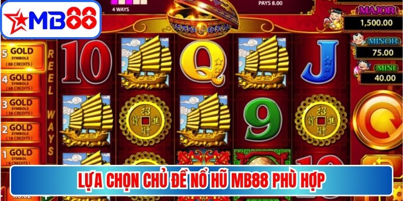 Lựa chọn chủ đề nổ hũ MB88 phù hợp